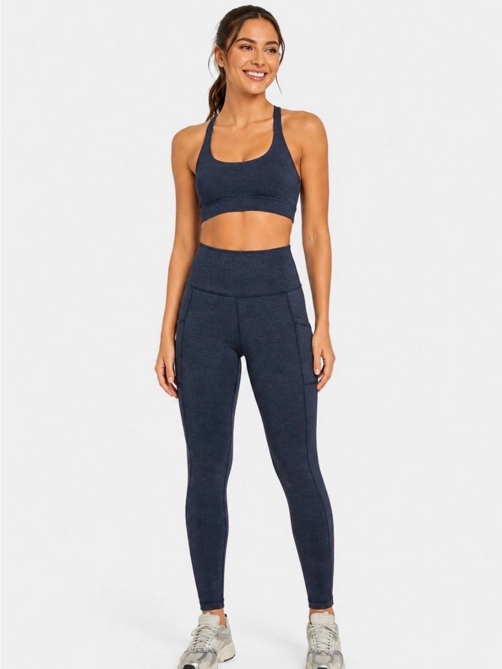 Aerie high-rise leggings side pockets heathered navy blue Size Small